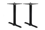 black premium cast iron twin pedestal twinbase table base dining restaurant
