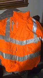 Pulsar Hi-Vis Orange & Silver Reflective Work Jacket Coat Size M