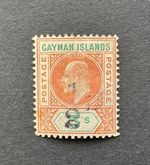 Cayman Islands SG 18 1/2d on 5/- salmon & green MINT - CAT £325