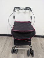 Sholley Trolly Black With Pink Trim foldable shopping aid With Brakes