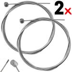 2Pcs Barrel Nipple Bike Brake Cable Inner Wire Set Galvanised Steel 2mt