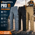 Mens Combat Cargo Trousers Work trousers With knee pad & Holster pockets Global