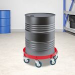 52.83 Gallon Drum Dolly with 8 Swivel Caster Wheels Heavy Duty Oil Barrel Cart