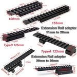 Extension Dovetail to Picatinny Rail Scope Mount 11mm to 20mm / 20mm to 20mm