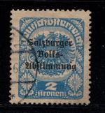 Austria 1921 Salzburg Volksabstimmung local overprint listed in Michel special