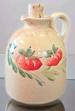 VTG Pitcher Jug Italian Stoneware Hand Painted Crate & Barrel Alfa Ceramiche Mrk