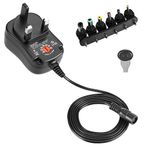 Universal AC/DC Power Supply Adaptor Plug UK Multi Tip 3V 4.5V 6V 7.5V 9V 12V