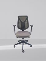Globel Ergonomic Mesh back swivel chair In New Grey Fabric 