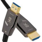 8K HDMI 2.1 Active Fiber Optical Cable AOC HDR 48Gbps 8K 60Hz/4K 120Hz 10m-50m