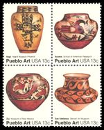 USA US 1977 American Folk Art Pueblo Pottery 4 block set SG 1682-1685 MNH mint