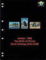 $3.95 Scott Value - 1966 JORDAN Christ Birth, Holy Land scarcer CV MNH NH UMM