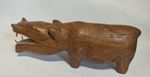Vintage Carved Wooden Hippo Hippopotamus Animal Figure  25 x 9 x 7   480 grams