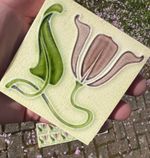 Antique art nouveau decorative tiles - a set of 21