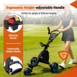 3 wheel Golf Trolley One Click 3 Wheel Folding Cart /GOLF TROLLEY/ Lightweight