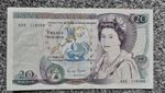 1991 Bank Of England G. M. Gill Twenty Pound Note With William Shakespeare