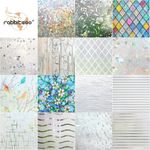 rabbitgoo Rainbow Frosted Window Film Privacy Stained Cling Static Glass Sticker