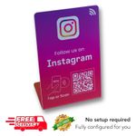 Instagram Follow NFC & QR Code Social Media Stand |⭐ Free Delivery