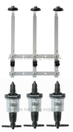 Optics Home Bar 3 Bottle Wall Mounted Bracket Rack & 50ml Solo Spirit Measures
