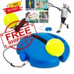 Tennis Trainer Training Practice Self-Study Rebound Balls Back Base Tool w/ Ball