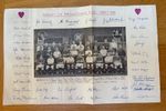 HEART OF MIDLOTHIAN FC HEARTS FC 1957-58 RARE OFFICIAL AUTOGRAPH PRE-PRINT SHEET