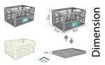 32L Collapsible Plastic Storage Crate Box Stackable Office Garage Assorted UK