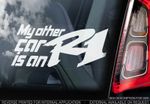 'My Other Car is an R1' - Car Window Sticker -Superbike Yamaha YZF Decal - V01