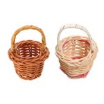 Pack of 10 Small Baskets Miniature Handwovens Flowers Basket Craft Embellishment