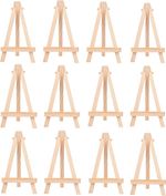 12Pcs Wooden Mini Easels, Small Tabletop Art Display Painting Easel