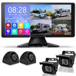10" Quad Monitor 360° Parking System DVR IR backup 4 1080P Cameras For Truck RV