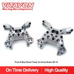 Vitavon CNC Alu #7075 Front & Rear Shock Tower for Arrma Kraton 8S 1/5 Silver
