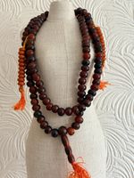 Chinese Tibet Buddhist Old 108 Beads Prayer Necklace Rosary 108 beads