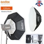 Godox 47" 120cm Octagon Softbox Bowens Adapter For Strobe Flash Photo