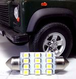 White 12 LED Interior Courtesy Light Festoon Bulb Land Rover Defender 110 90 tdi