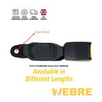 Universal Webbed Seat Belt Buckle Receiver Black For Cars, Vans & More 11mm Hole