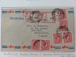 Jamica Airmail Cover 1951 KGvi Kingston To England, Plane Motif