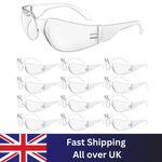10 Pack Safety Glasses Goggles UV Protection Anti-Fog Anti-Scratch Clear Lens UK