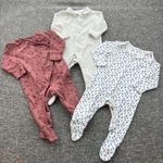 Boys 3-6 months whitened blue sleepsuit bundle