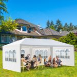 Gazebo Marquee Party Tent With Sides Waterproof Garden Patio Outdoor Canopy 3x6M