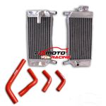 Aluminum Radiator+RED Hose For Honda CRF250X CRF250R 2004-2009 2005 2006 2007 08
