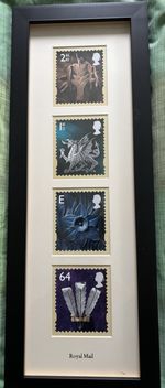 Royal Mail PHQ Postage Stamp Set of 4 Framed Stamps Mint Condition From 2002