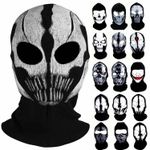 Motorcycle Balaclava Ghost Skull Face Mask Helmet Hood Neck Tube Warmer Headwear