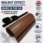 Tambour Door ( Roller Door ) Campervan Motorhome Quality Woodgrain Walnut finish