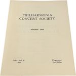 Philharmonia Concert Society Programme 1954 Elisabeth Schwarzkopf Recital