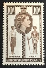 British Solomon Islands 1956 10/- SG95 MNH