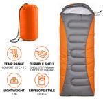 4 Season Single Sleeping Bag Waterproof Outdoor Camping Hiking Envelope Zip Bags