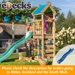 Jungle Nomad DIY Kids Play Area Wooden Climbing Frame with Slide Top Quality