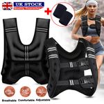 10KG Weighted Vest Gym Exercise Fitness Strength Sports Training Weight Loss UK
