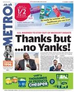 Henry Nowak JD Vance US Row Antonelli GP Bellingham Metro Newspaper 8 June 2026
