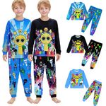 Girls Boys Sprunki Pyjamas Long Sleeve T-shirt Pants Kids Nightwear Pjs Outfits