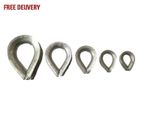 Galvanized Wire Rope Thimble - BS464 - Choose Size & Quantity - Hard Eye Thimble